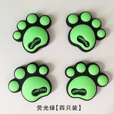 4Pcs Stiker Bentuk Telapak Kaki Anjing 3D Bahan Karet untuk Mobil