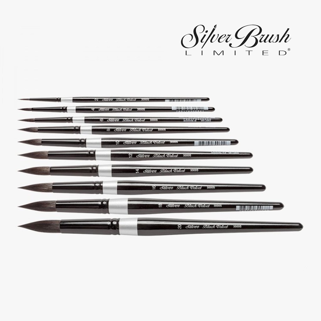 Silver Brush Black Velvet - Round 3000s