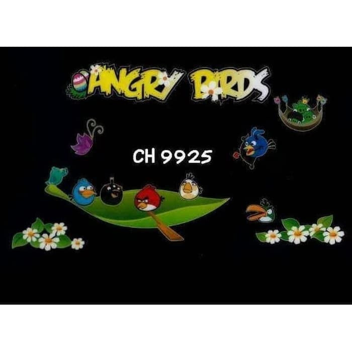 CH9925 ANGRY BIRD BOAT GLOW 60X90 WALSTIKER WALLSTICKER