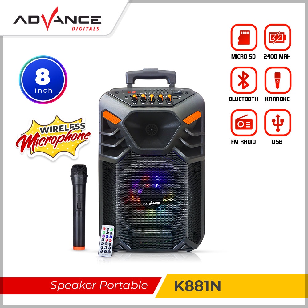 【READY STOCK】Advance K881N Speaker Meeting Portable Bluetooth Garansi Resmi 1 Tahun