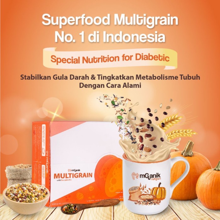 

Promo!! Mganik Multigrain Obat Diabetes Herbal Gula Darah & Kolesterol