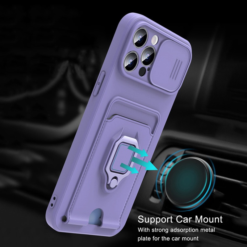 Case Bahan Silikon TPU Dengan Ring Magnetik Tahan Banting Untuk iPhone 13 Pro max 12 Pro 11 Pro max xs max xr x xs 6 7 8 plus