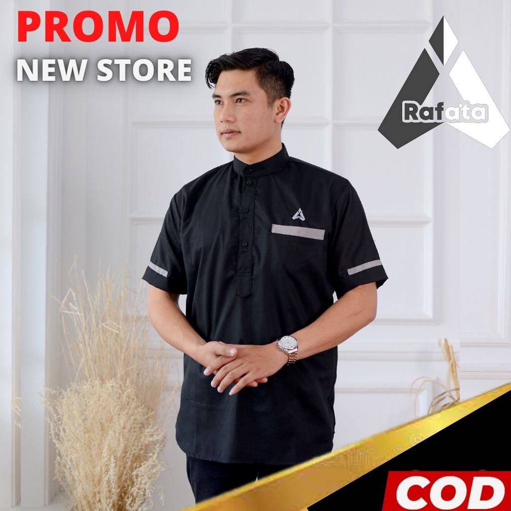 BAJU KOKO KURTA PRIA LENGAN PENDEK DEWASA TERBARU KATUN 2022 BRANDED PREMIUM KEKINIAN 04