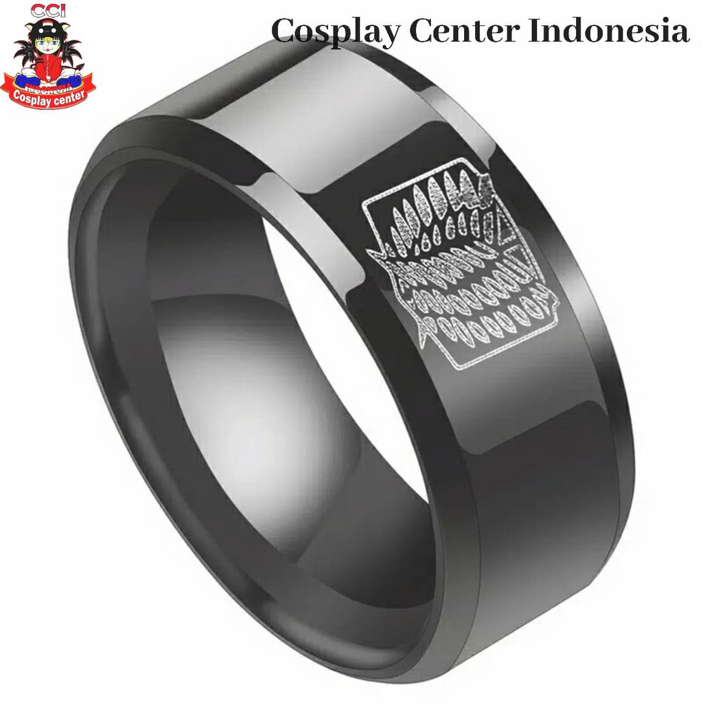 [Bisa COD] TERLARIS Cincin Anime AOT Attack On Titan Bahan Stainless Steel untuk Pria/Wanita SNK