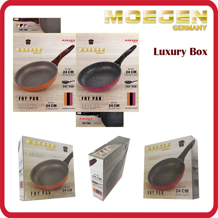 ORIGINAL MOEGEN Germany fry pan 24cm granite series plus tutup kaca