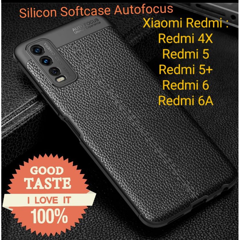 Redmi 4X 5 5plus 6 6A Silicon Autofocus Leather Softcase Casing Cover TPU Kulit jeruk jelly