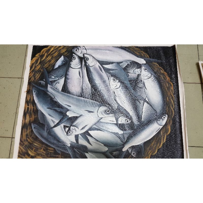 Lukisan kanvas ikan 039