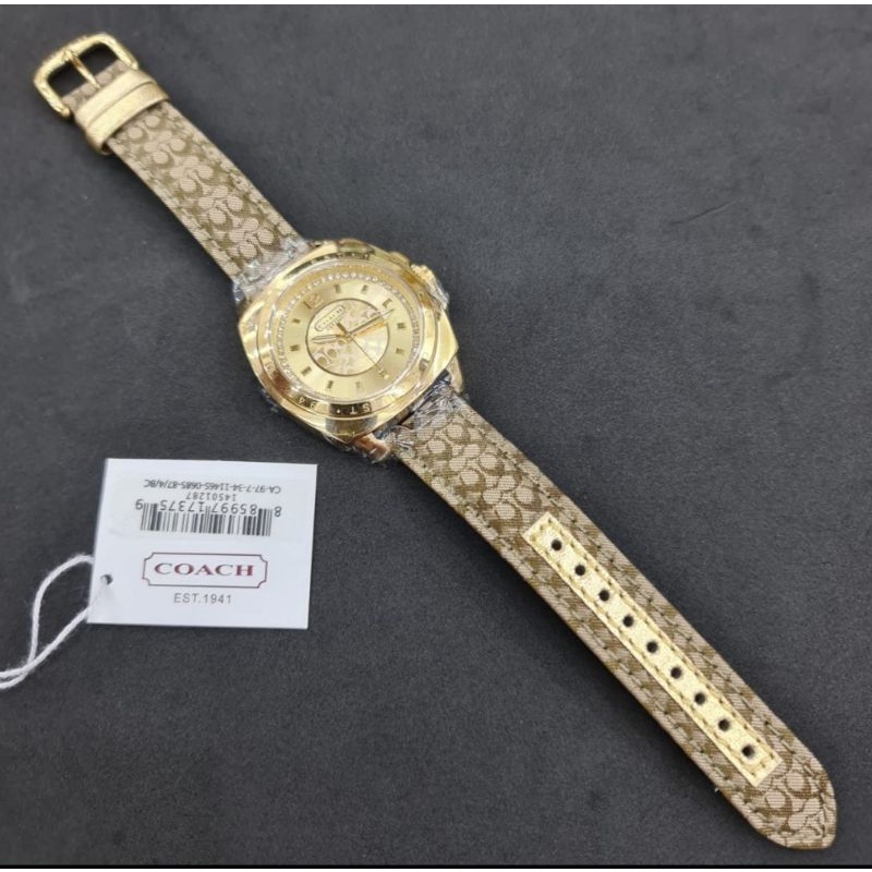 Coach Leather Strap Gold Women (14501287)