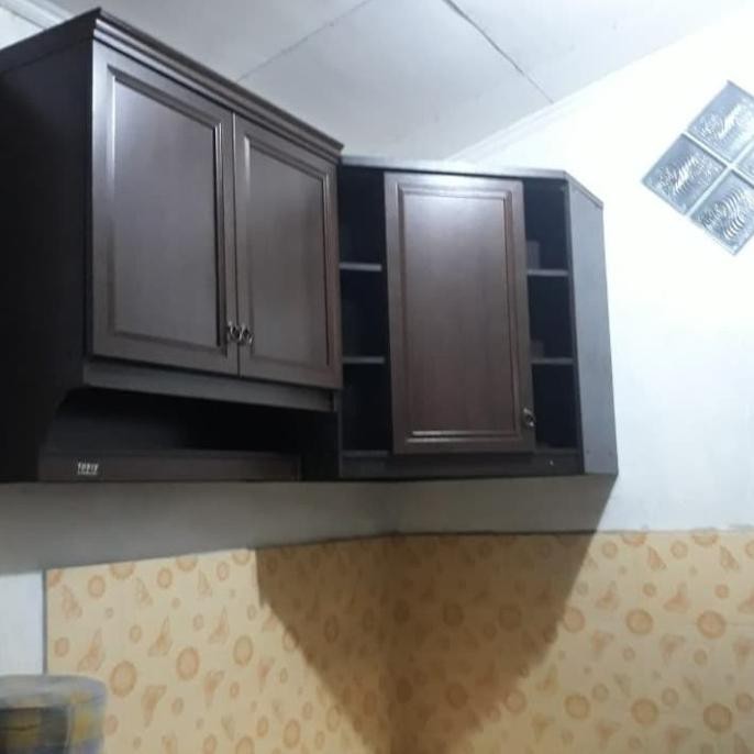Kitchen Set Atas 3 Pintu (Sudut Dan Rak Bumbu)Colombia Series Vivibrown0327Out