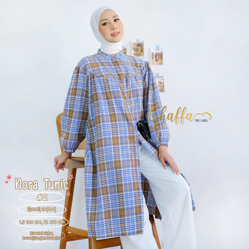 NORA TUNIC #2 BY GHAFFA THE LABEL (TUNIK MUSLIMAH) Tunik wanita modern rekomended