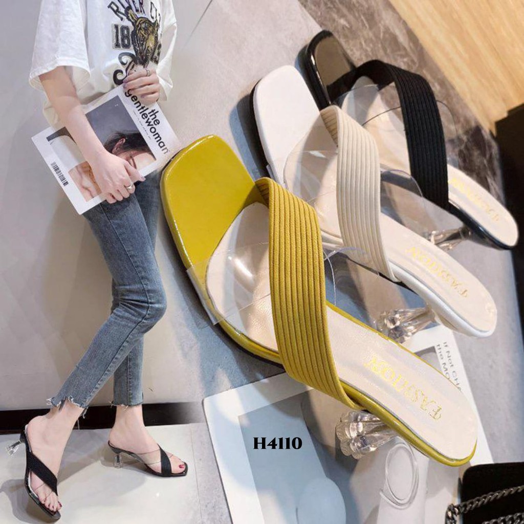 RESTOCK WYN HIGH HEELS SLOP FASHION KOREA H4110