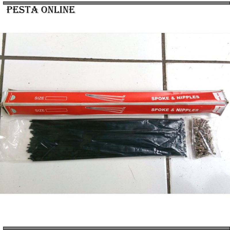 Jari-jari Stainless XLR 8 hitam uk 272mm buat rims 27.5 SEPEDA Buruan