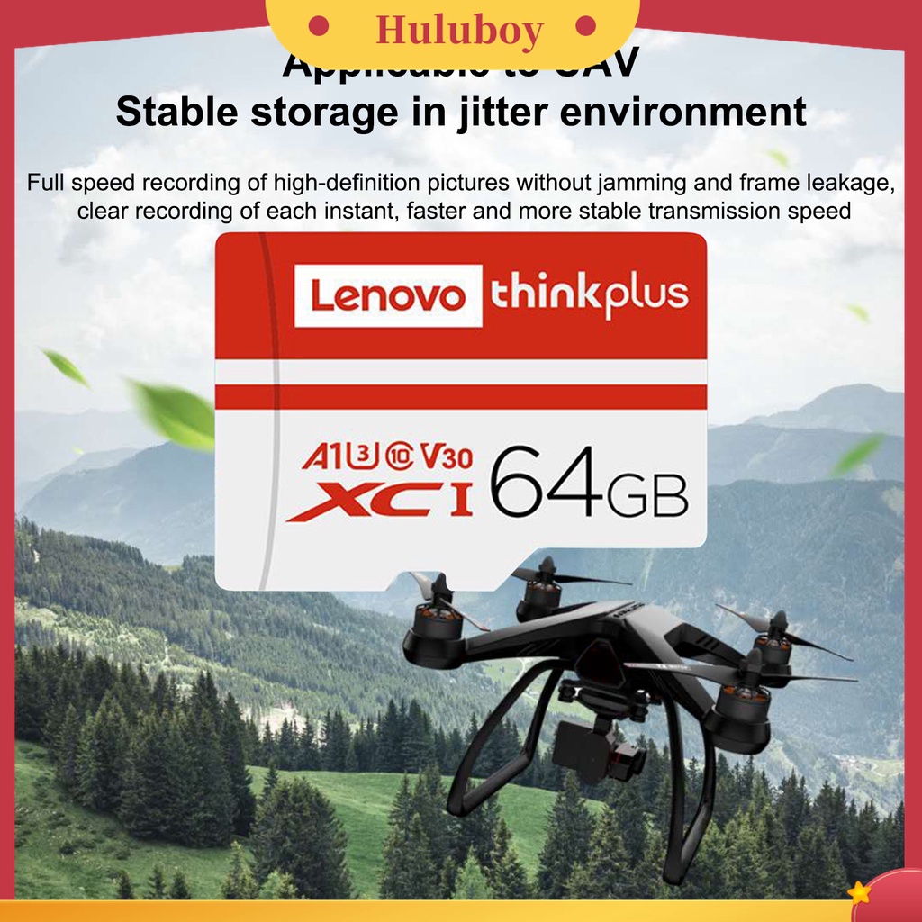 (Huluboy) Lenovo Memory Card U3 High Speed Anti Air 32GB / 64GB / 128GB / 256GB / 512GB / 1TB TF / Micro SD