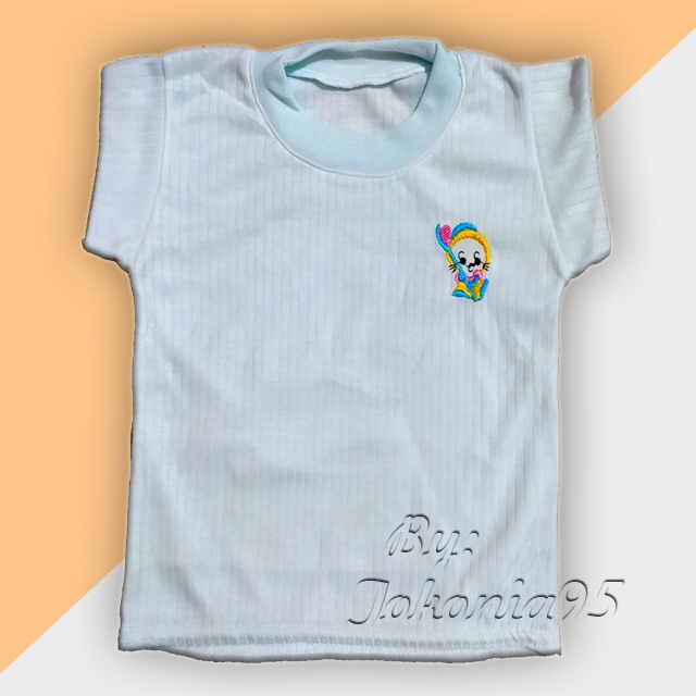Kaos Oblong Salur Polos Anak Unisex