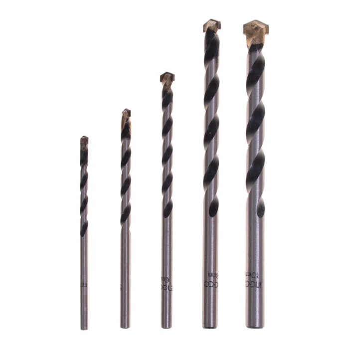 Mata Bor Tembok 5Pcs (4-5-6-8-10 mm) Masonry Drill Bits INGCO AKDB3055