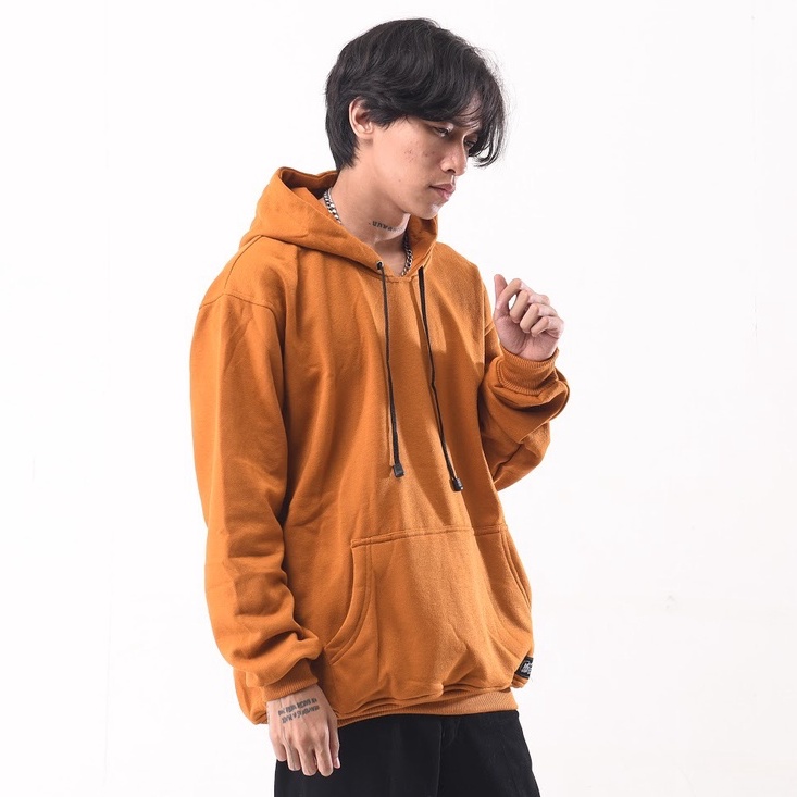 Mcvois Sweater Hoodie Polos Mustard Pria Wanita Premium