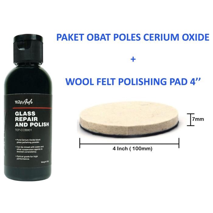 OBAT CERIUM OXIDE POLES PENGHILANG BARET KUSAM KERAK JAMUR KACA MOBIL