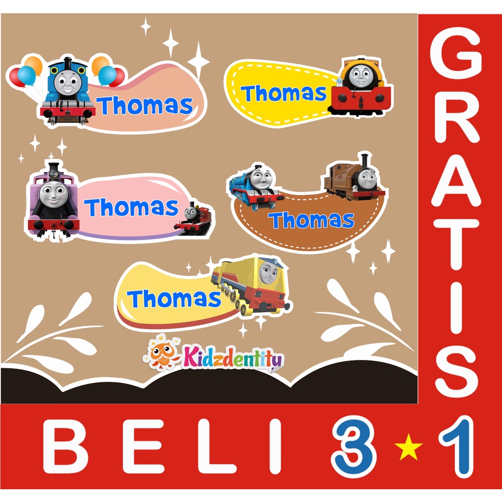 

LABEL NAMA CUTE THOMAS N FRIEND'S