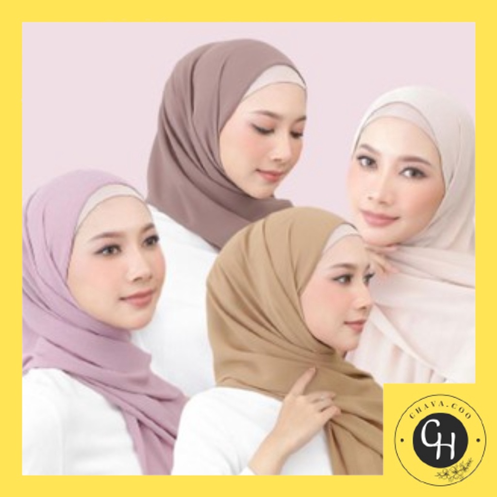 CHAVA | HJ182 Heavy Chiffon Pashmina Arabian Pashmina Premium Quality Chiffon Hijab Import Hijab