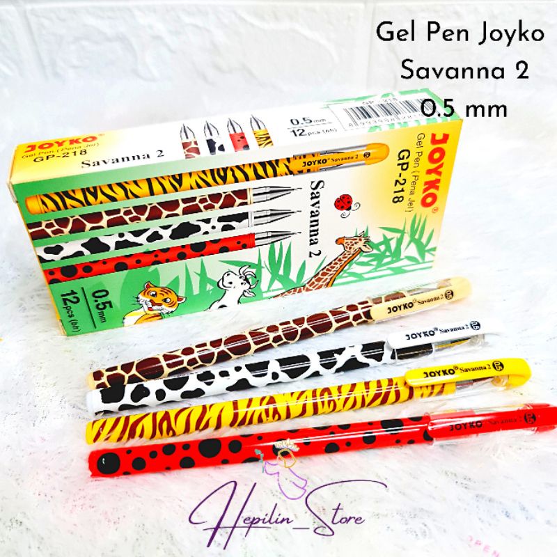 

Gel Pen Joyko Animal Series Savanna 2 Ecer ORIGINAL JOYKO / Bolpoin Gel Joyko Animal / Pulpen Gel Joyko / Ballpoint Gel Joyko