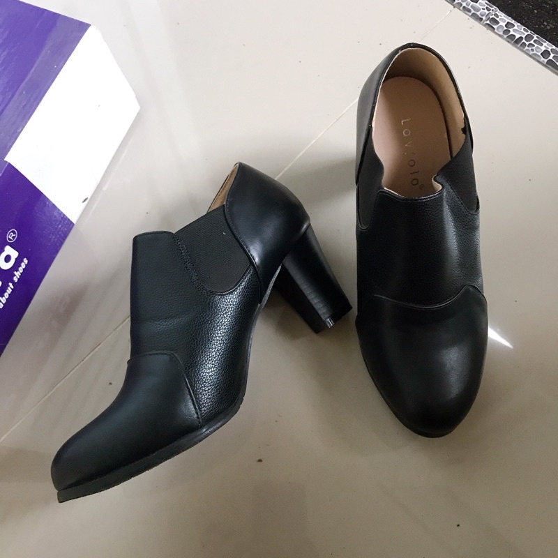 Laviola ankle boot hitam wanita heels