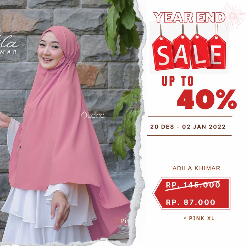 Adila khimar/bergo harian ori Audina