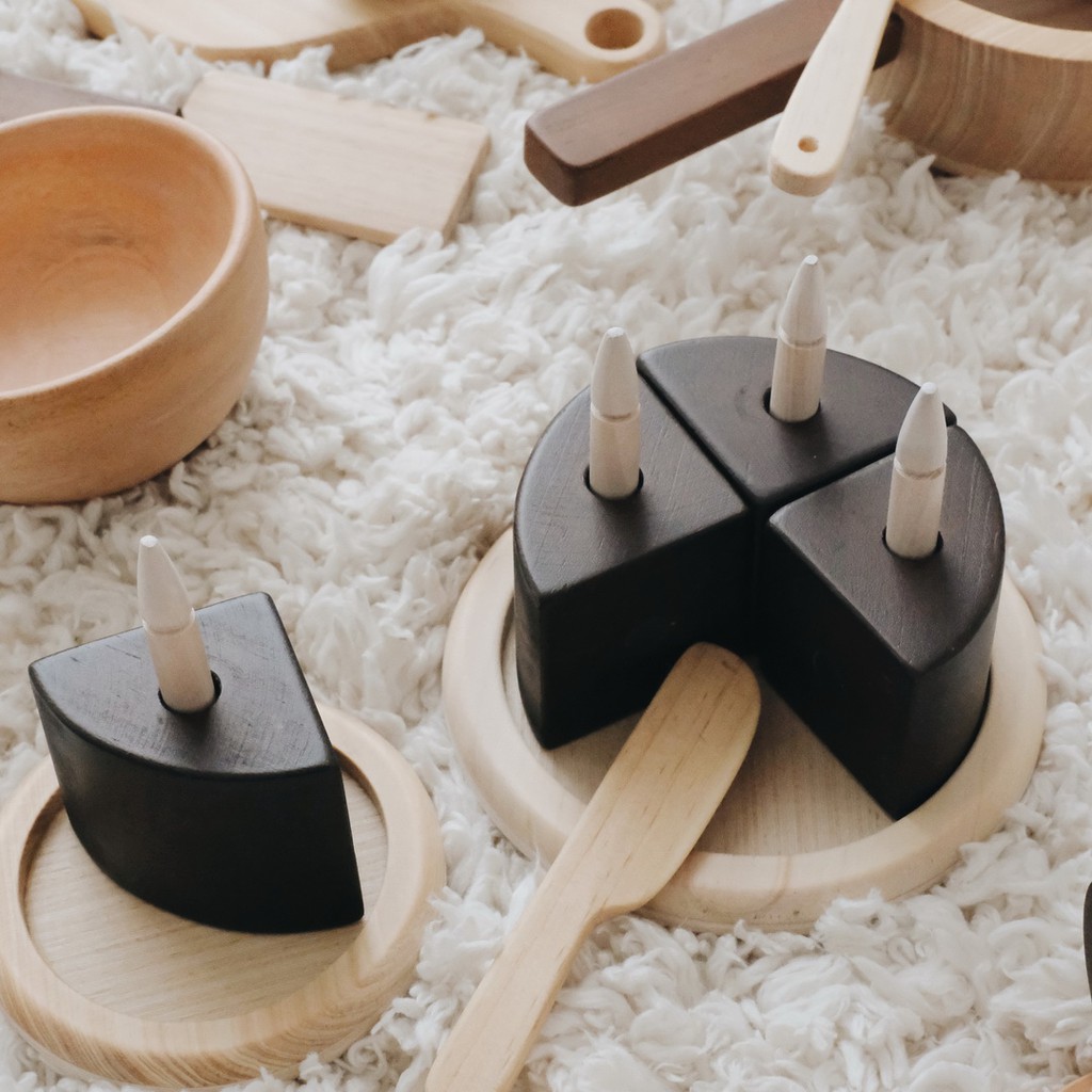 Lettering and Life Black Forest Cake Kitchen Collection Mainan Kayu Wooden Toys Mainan Masak Masakan