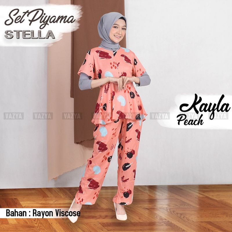 Setelan Wanita/Piyama Motif Rempel (Celana Panjang)