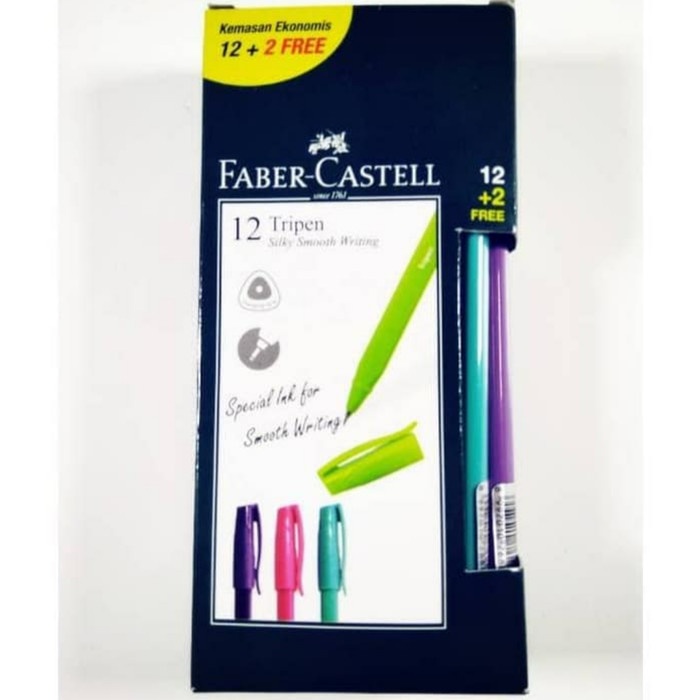 

Mantap Faber-Castell Ballpoint Tripen Mix Barrel 12 + 2 Limited