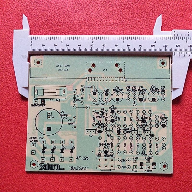 PCB subwoofer plus amplifier