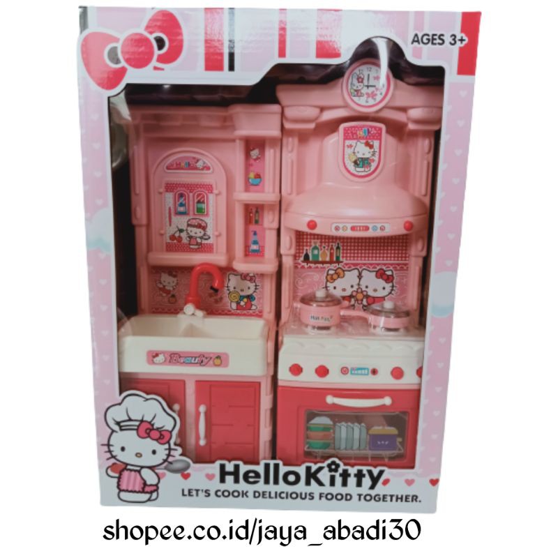 MAINAN ANAK MEJA KOMPOR MASAK DAN MEJA WASTAFEL HELLO KITTY 520-12