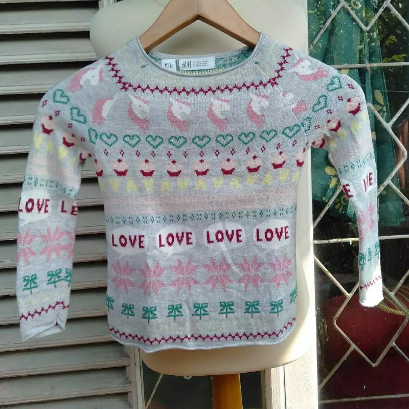 sweater rajut anak brand H n M