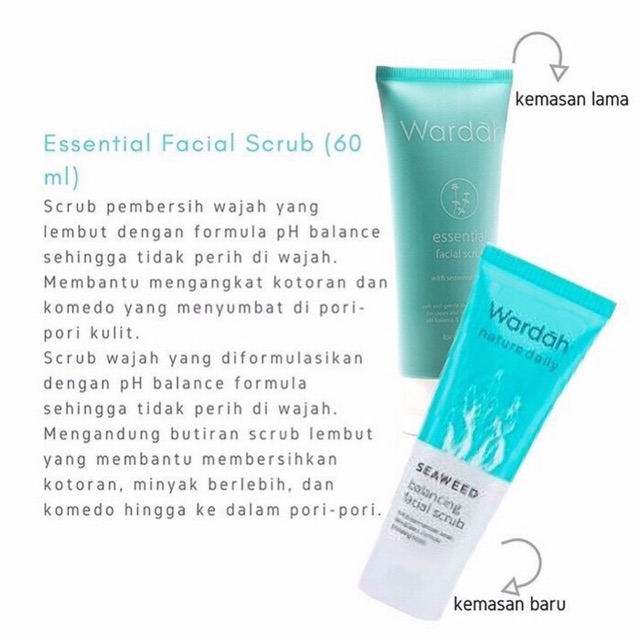 [60ml] Wardah Seaweed Balancing Facial Scrub