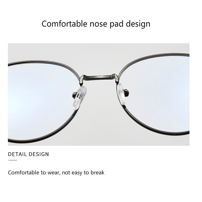 Computer Anti Radiation Eyeglasses Round Shape with Panda Shape Replacement Lenses