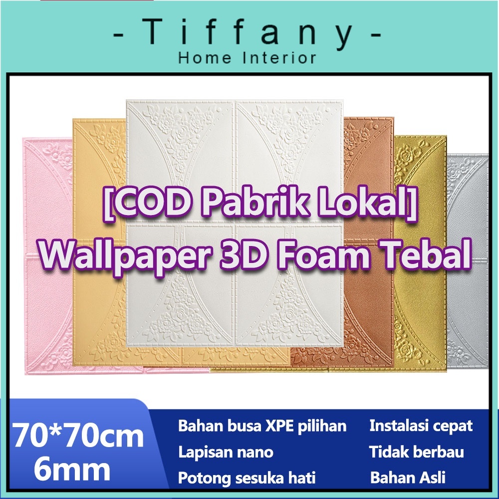 [COD Beli 10 Gratis 1] L 70*70cm 4-6mm Tebal Wallpaper 3D Foam Wallpaper Dinding Batu Bata Stiker Di