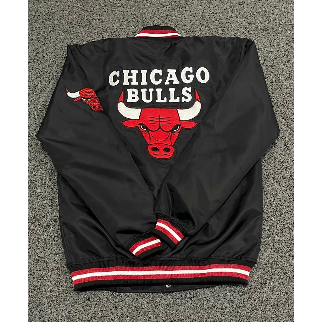 ( Super Premium ) Jaket Varsity Chicago Bulls Unisex Full Bordir Tag &amp; Label Original