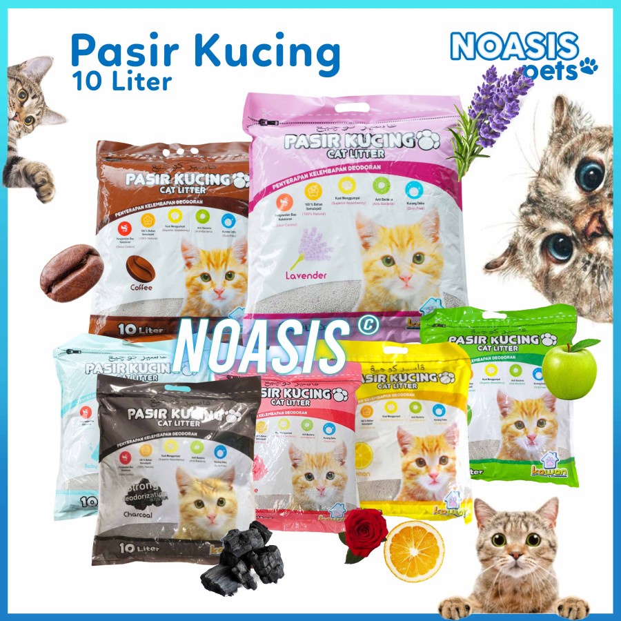 Noasis Pasir Kucing Kawan Pasir Gumpal Pasir Wangi Catsand Catlitter 20 kg 20kg