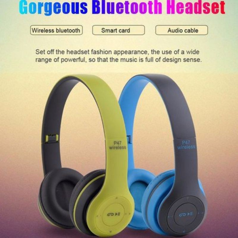 Headset Bluetooth premium Quality/ earphone wireless p-47 series