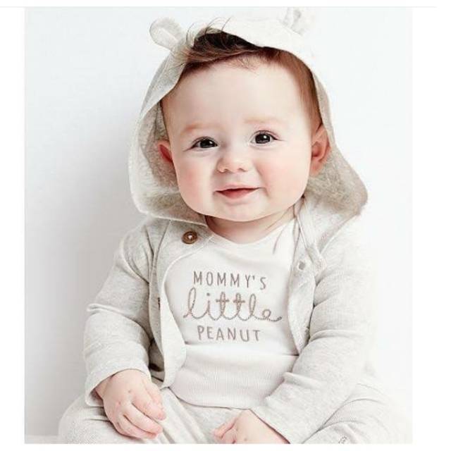 Carters Jacket Cardigan Hoodie Bayi Putih Lucu