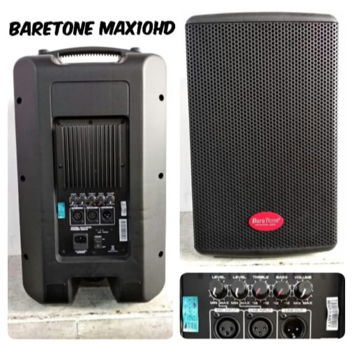 Speaker Aktif BARETONE MAX10HD MAX 10 HD ORIGINAL 10 inch 2 PCS FREE BONUS 2 STAND 2 MIC 2 BUSA 2 GE