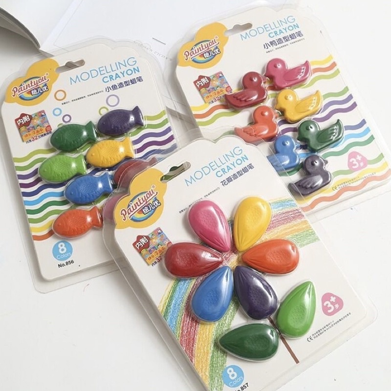 

YUH shape plastic crayon washable safety material krayon anak bentuk Lucu bisa dicuci rocket crayon