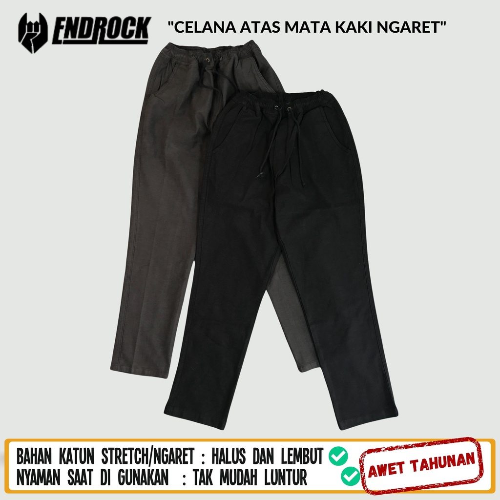 Celana panjang pria Chemistry ankle cut stretch long pants