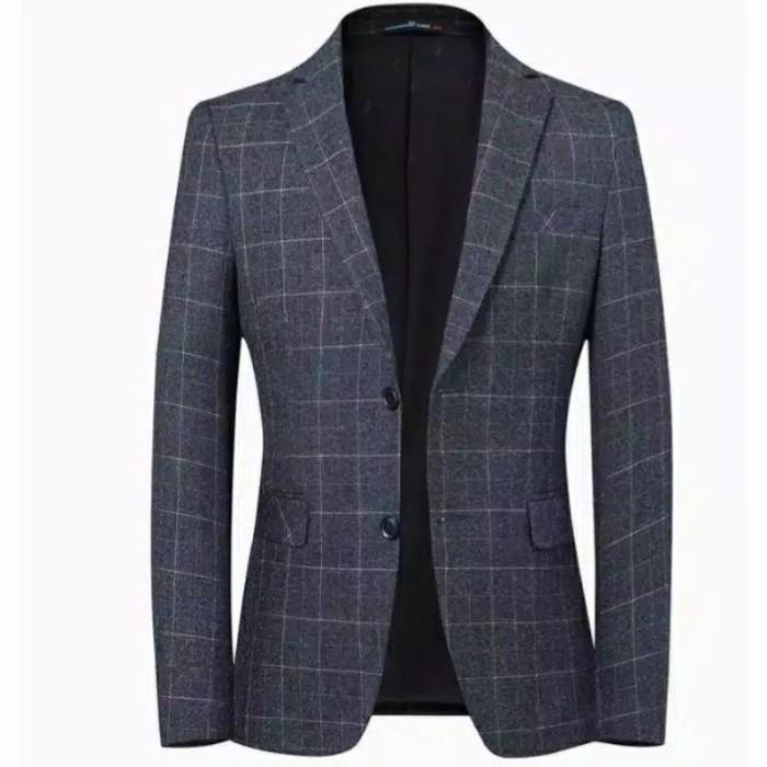 Outerwear | Casual Jas Blazer Korea Pria Blazer Kotak Jas Blazer Kotak Motif Pria Kualitas Terbaik