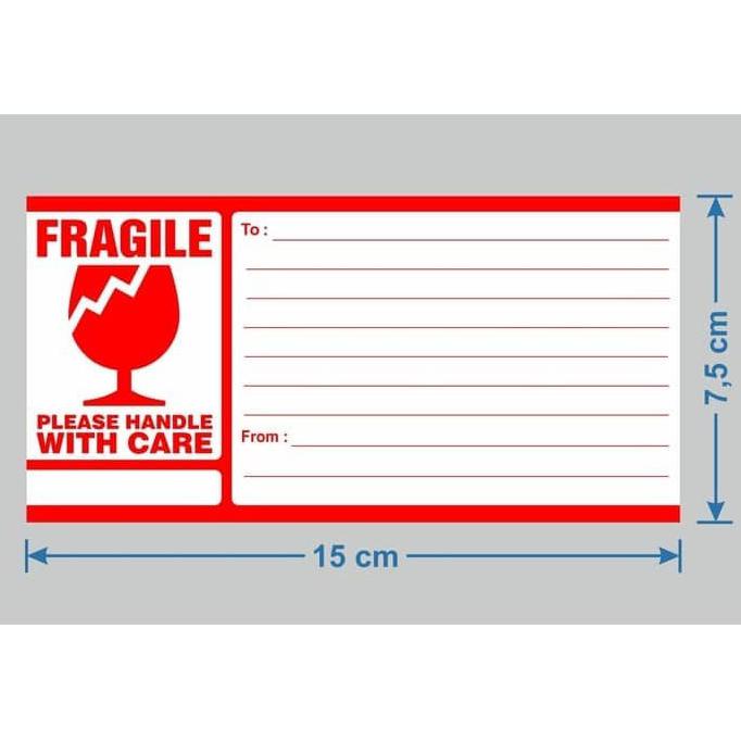 

Bagus Stiker Label Pengiriman Fragile Sticker Ol Shop 15 X 7,5 Cm (50 Pcs) Sale!!!