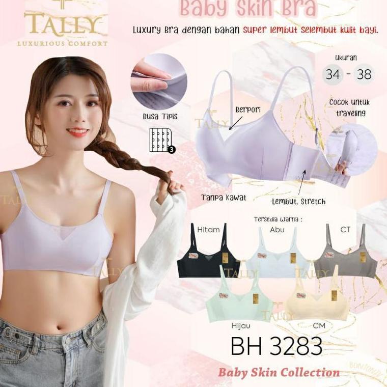 T 3283 Bra BH Seamless Busa Tipis Tanpa Kawat Baby Skin D30X