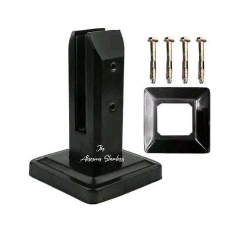 SPIGOT/BRACKET KACA BLACK GLOSSY STAINLESS SS 304