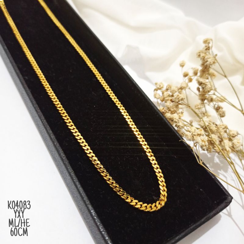 Kalung Rantai Yaxiya warna gold 24k 60cm K04083