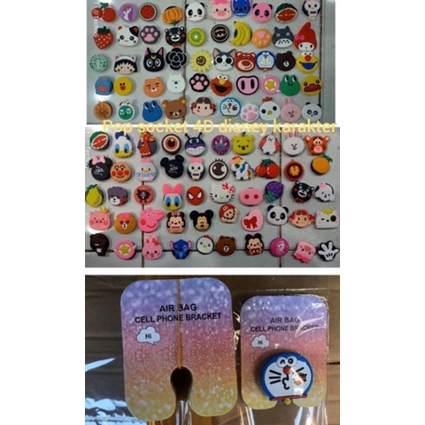 Pop Socket motif /Pop Socket Polos Hitam-Putih / Iring Polos Fibber / Iring Polos Besi