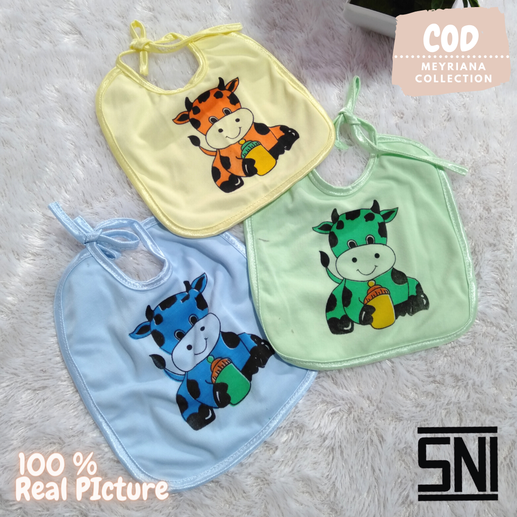 3 Pcs Slabber Bayi / Celemek Makan Bayi / Slabber anti air