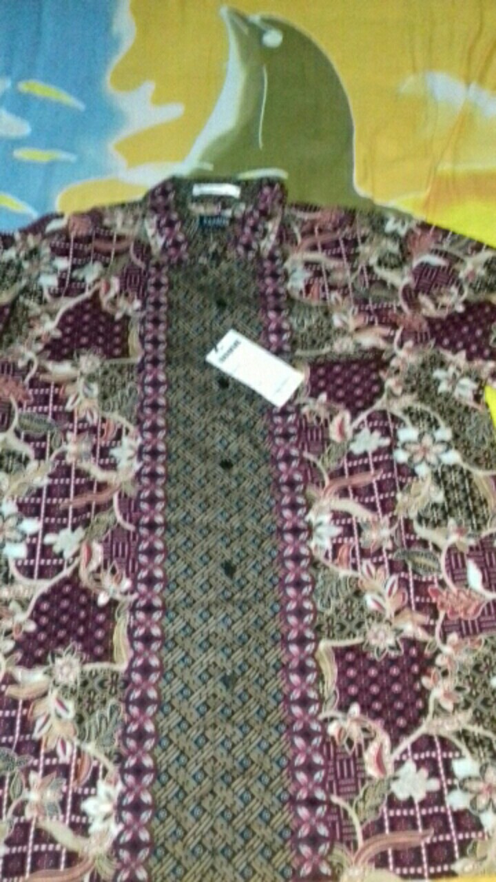 Gof Brsa Damor (cressida) Kemeja Batik Cowok Pakaian Pria Batik Lengan Pendek